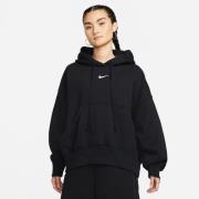 Nike Hættetrøje NSW Phoenix Fleece - Sort/Hvid Kvinde
