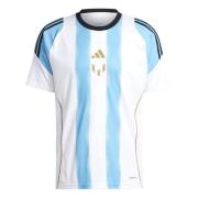 adidas Trænings T-Shirt Messi Triunfo Dorado - Hvid/Blå